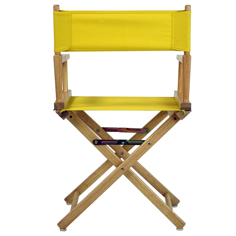 18" Director's Chair Natural Frame-Yellow Canvas. Picture 3