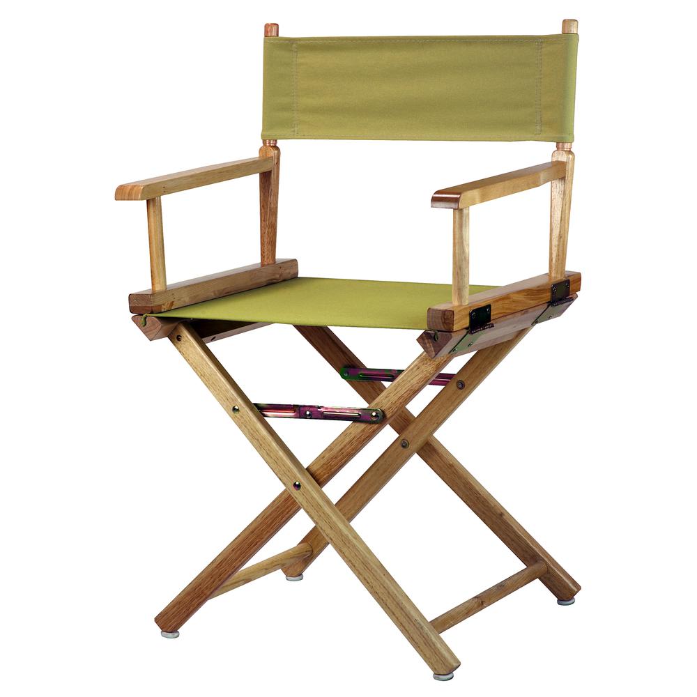 18" Director's Chair Natural Frame-Olive Canvas. Picture 4