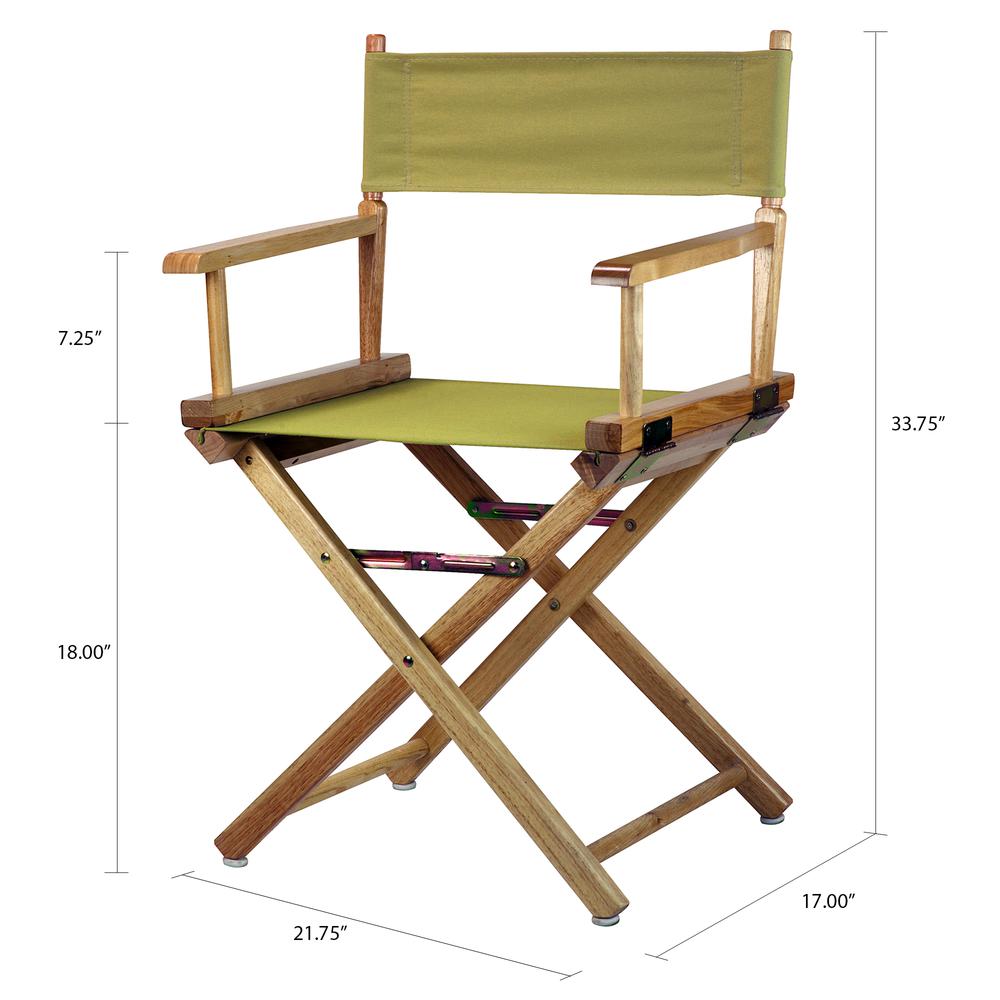 18" Director's Chair Natural Frame-Olive Canvas. Picture 5