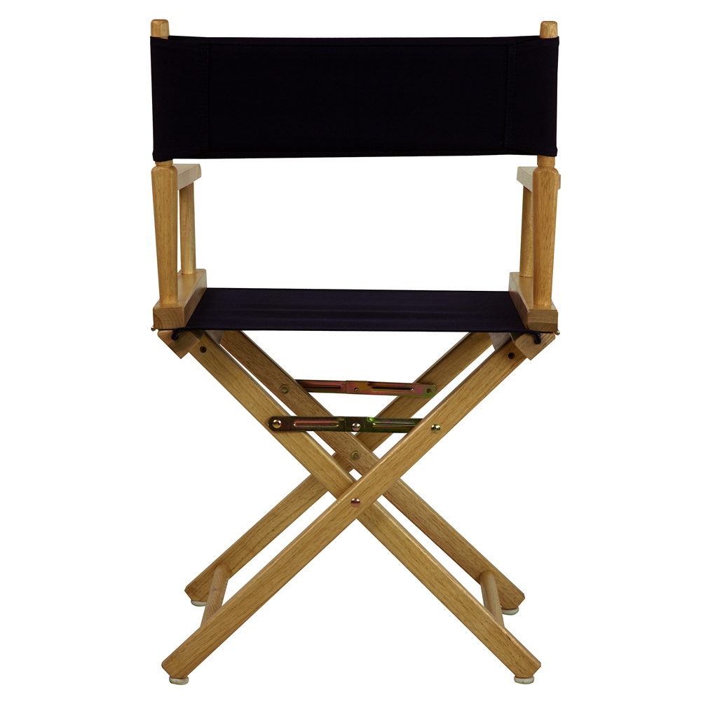 18" Director's Chair Natural Frame-Navy Blue Canvas. Picture 3