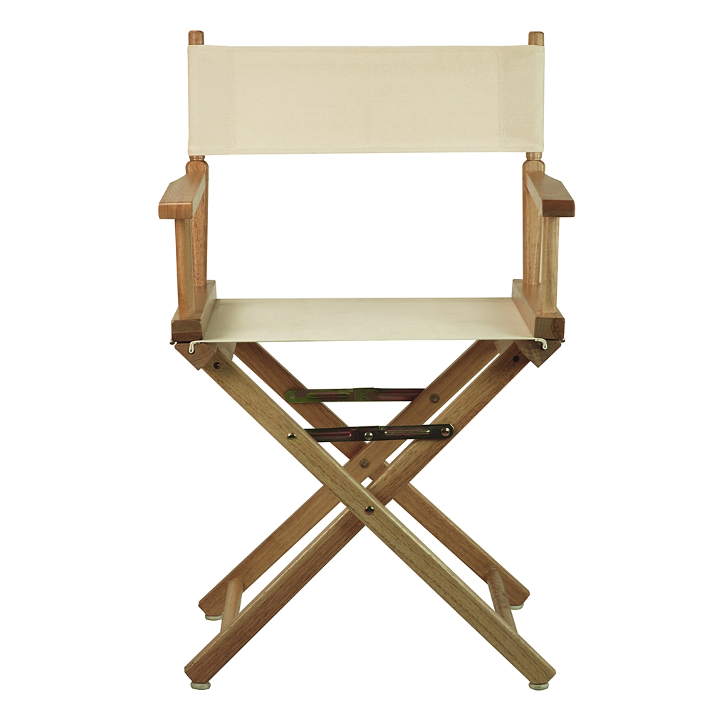 18" Director's Chair Natural Frame-Natural/Wheat Canvas. Picture 1