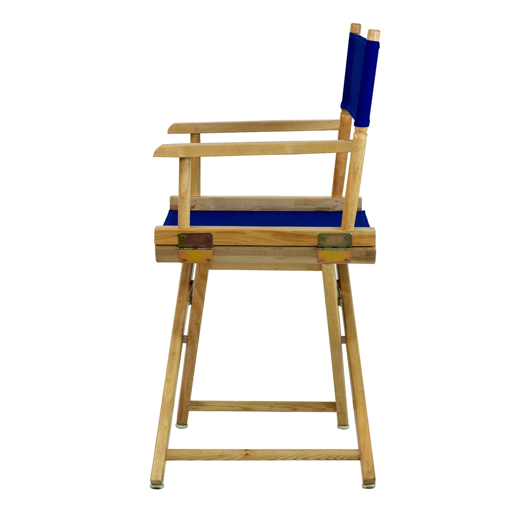 18" Director's Chair Natural Frame-Royal Blue Canvas. Picture 2