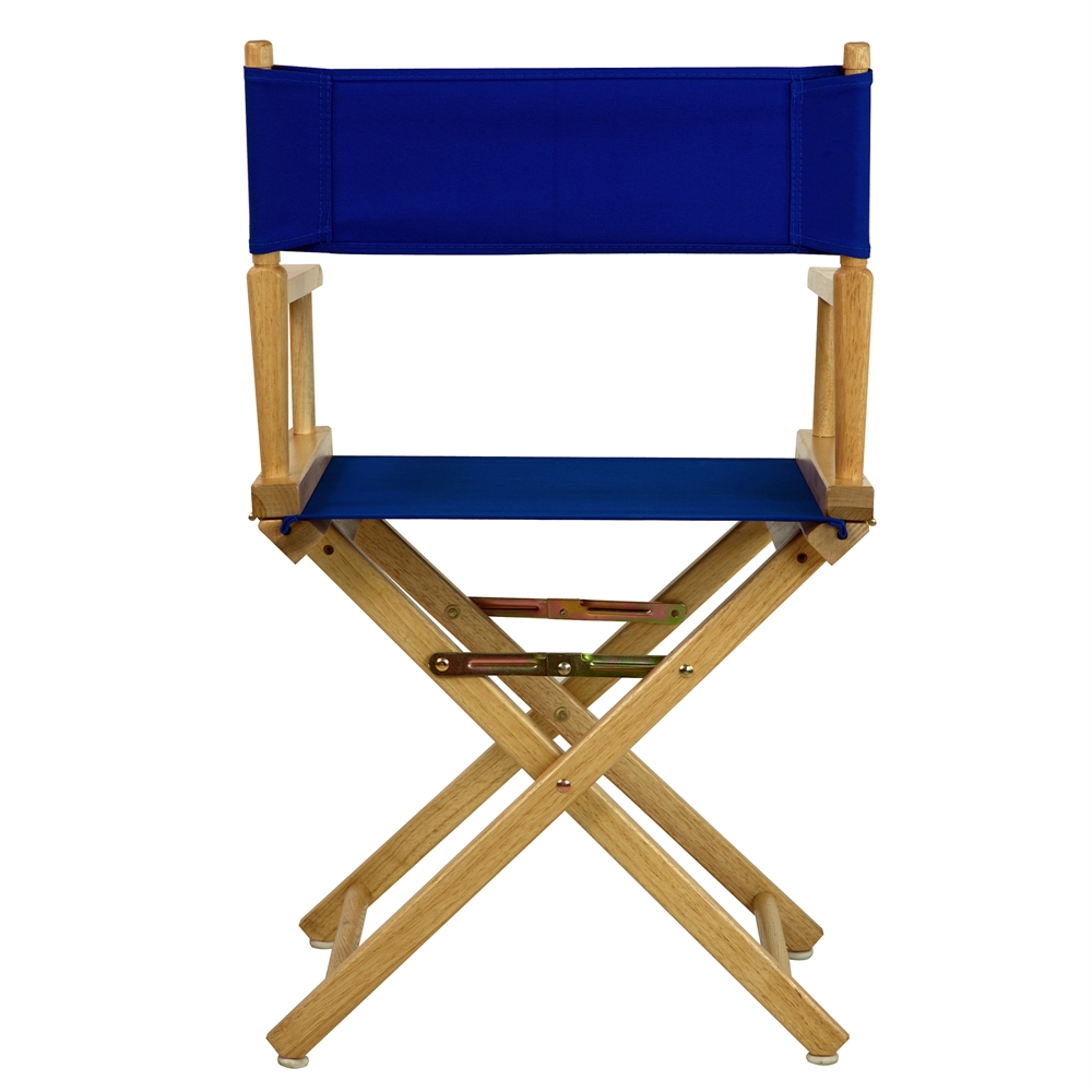 18" Director's Chair Natural Frame-Royal Blue Canvas. Picture 3
