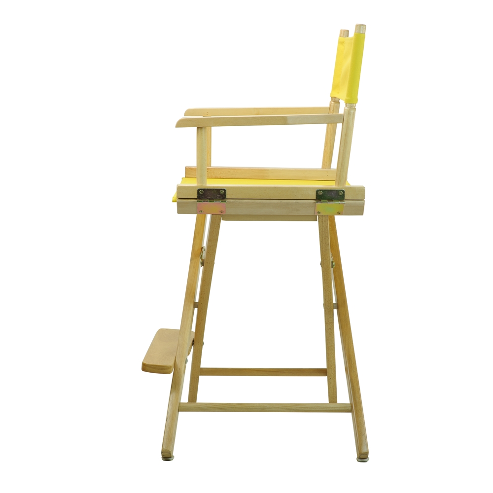 24" Director's Chair Natural Frame-Yellow Canvas. Picture 2