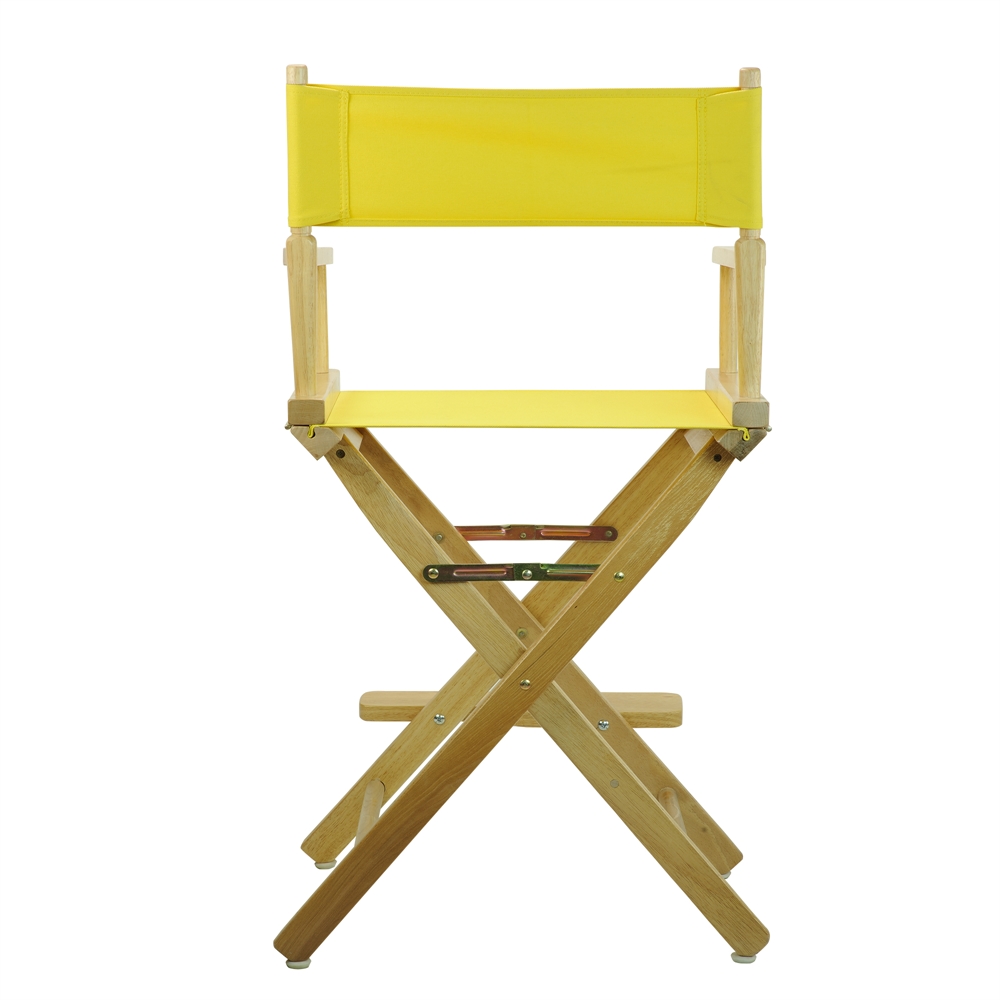 24" Director's Chair Natural Frame-Yellow Canvas. Picture 3