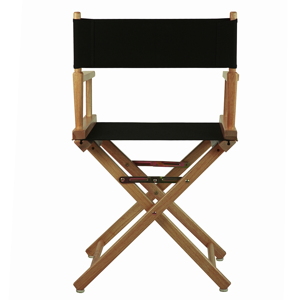 18" Director's Chair Natural Frame-Black Canvas. Picture 3