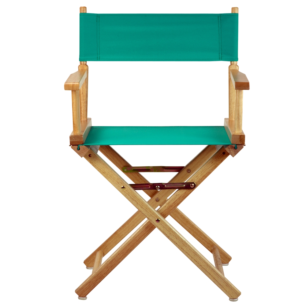 18" Director's Chair Black Frame-Teal Canvas. Picture 1