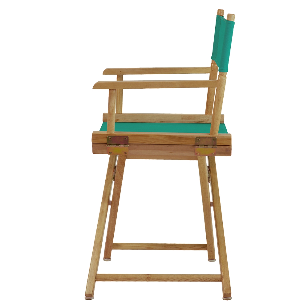 18" Director's Chair Natural Frame-Teal Canvas. Picture 2