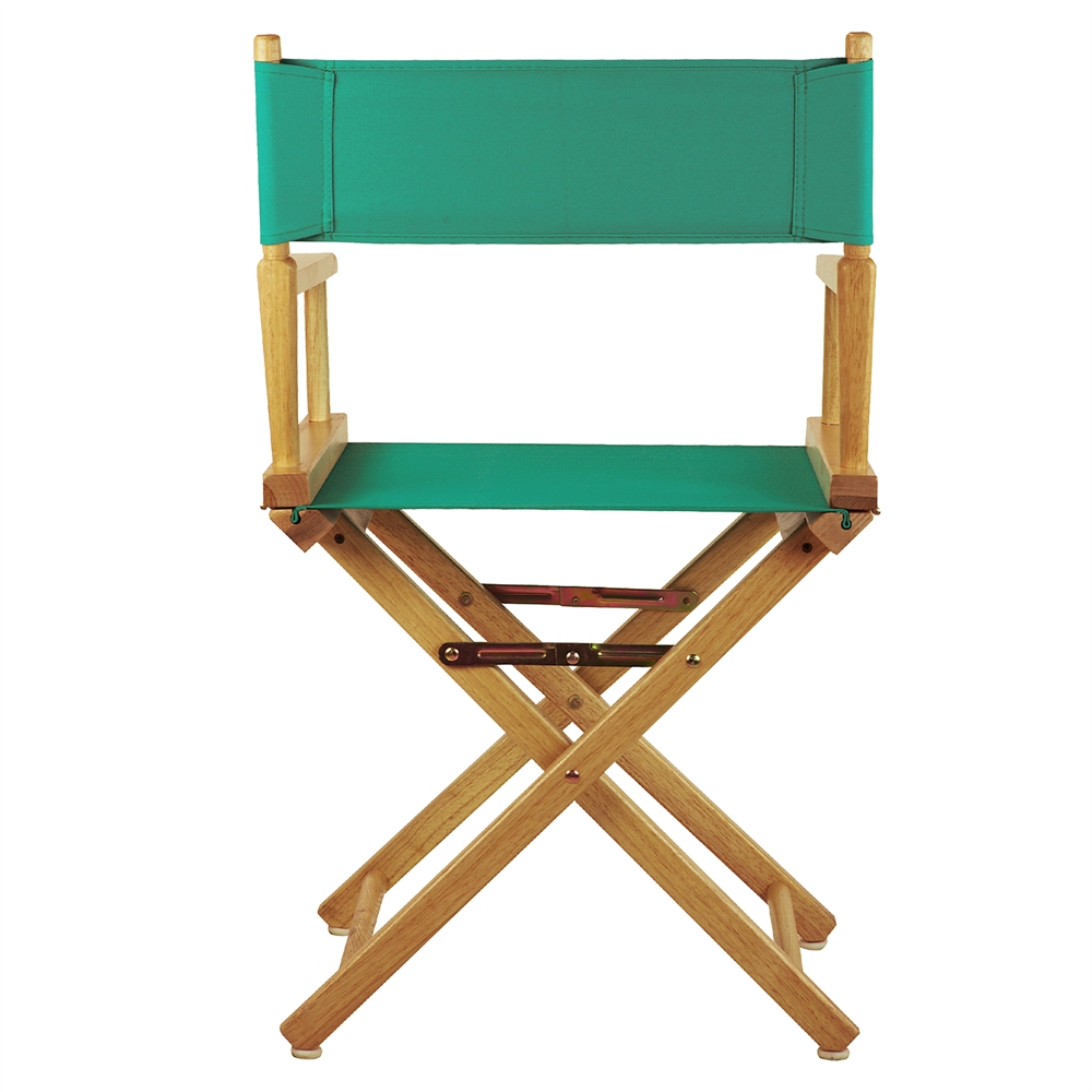 18" Director's Chair Natural Frame-Teal Canvas. Picture 3