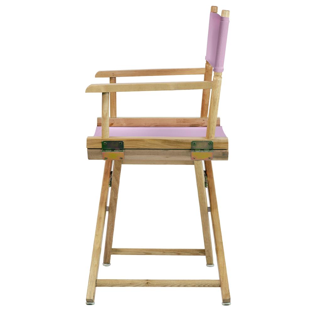 18" Director's Chair Natural Frame-Pink Canvas. Picture 2