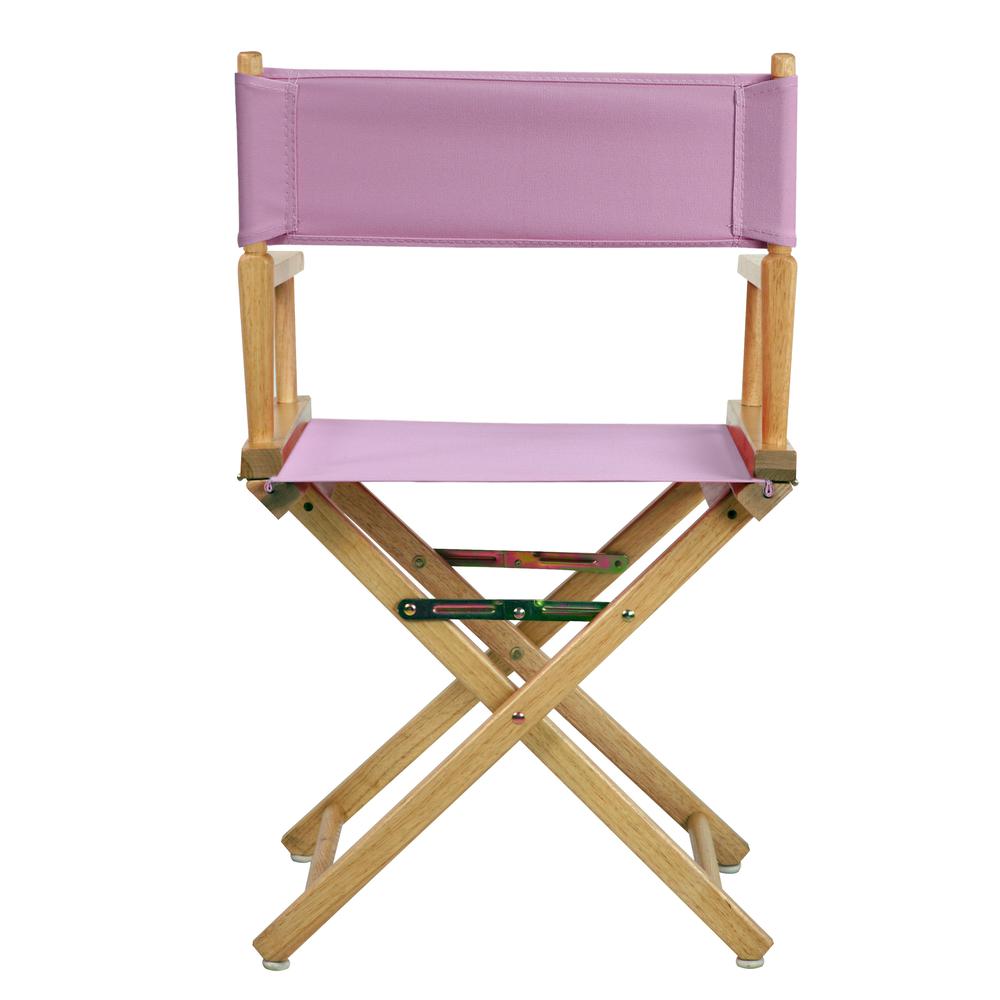 18" Director's Chair Natural Frame-Pink Canvas. Picture 4