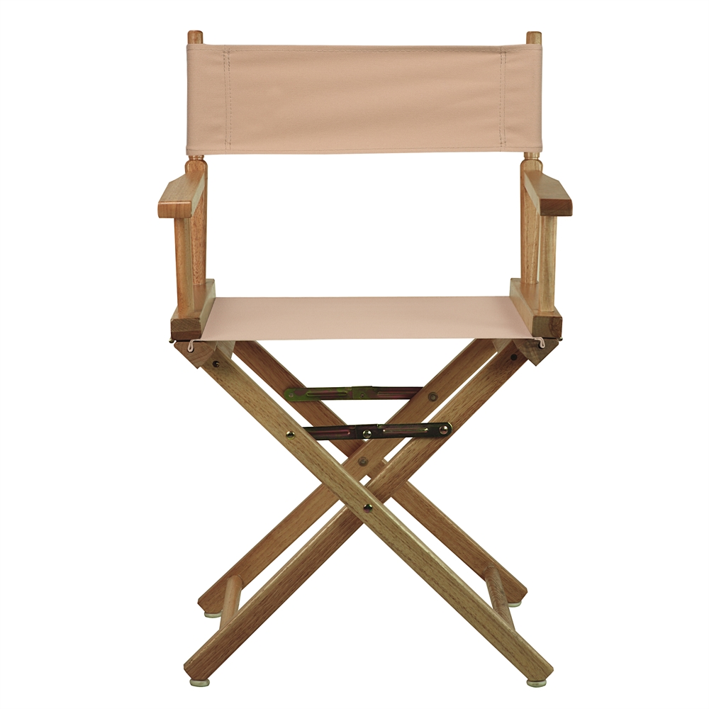 18" Director's Chair Natural Frame-Tan Canvas. Picture 1