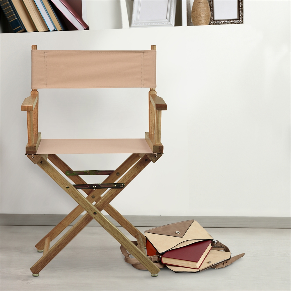 18" Director's Chair Natural Frame-Tan Canvas. Picture 9