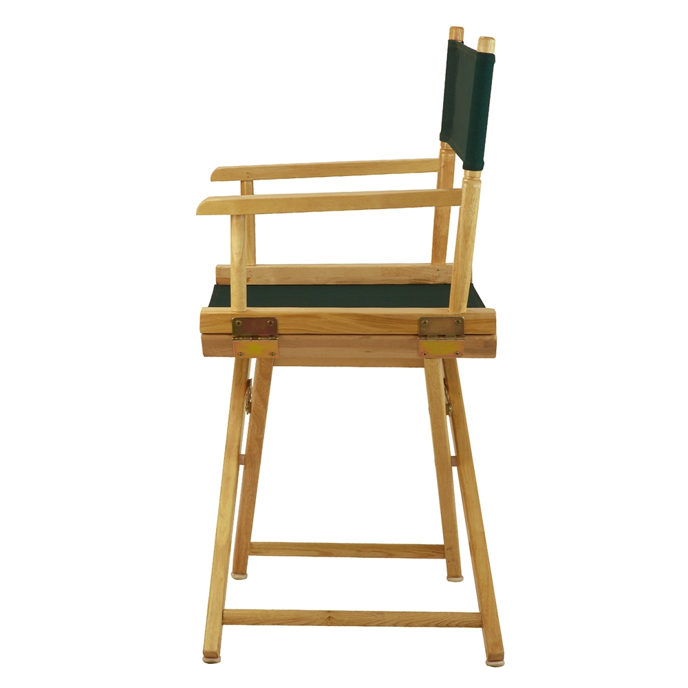18" Director's Chair Natural Frame-Hunter Green Canvas. Picture 2