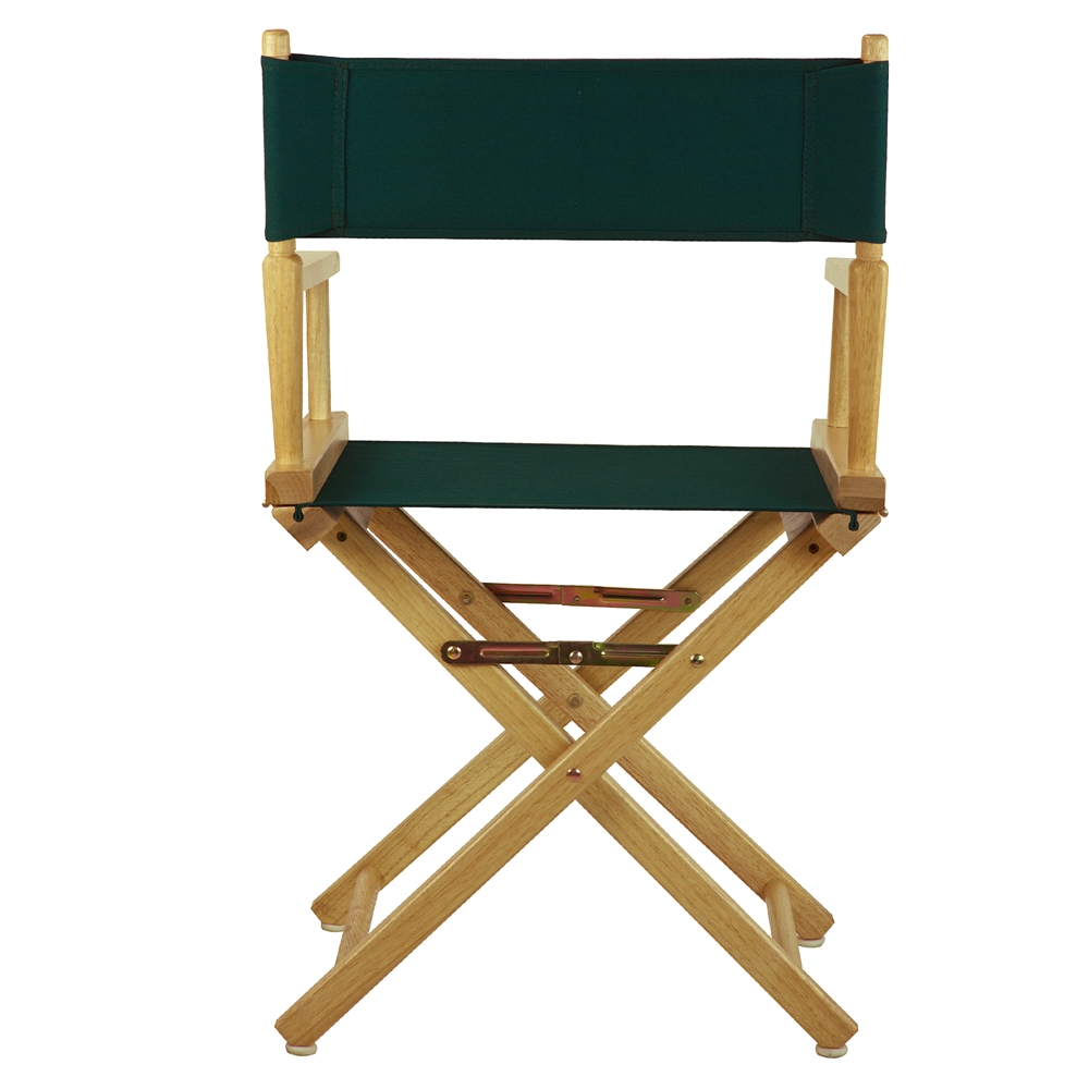 18" Director's Chair Natural Frame-Hunter Green Canvas. Picture 3