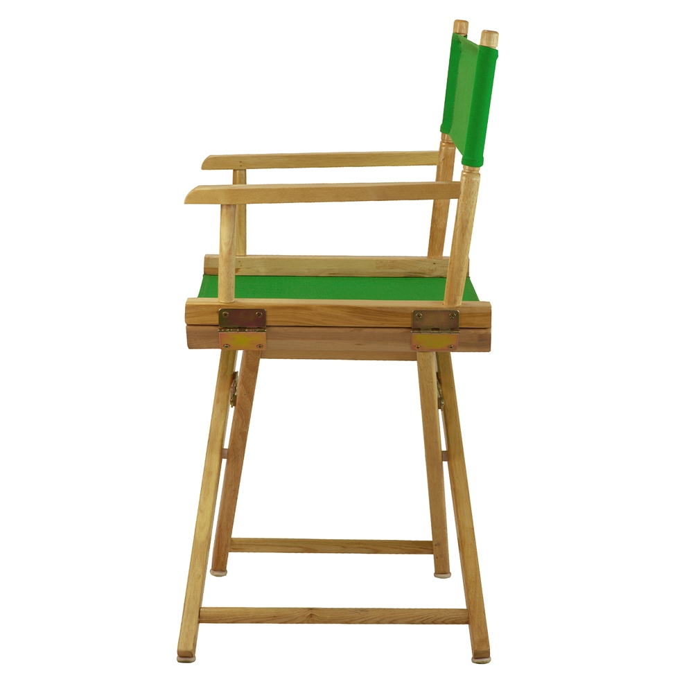18" Director's Chair Natural Frame-Green Canvas. Picture 2
