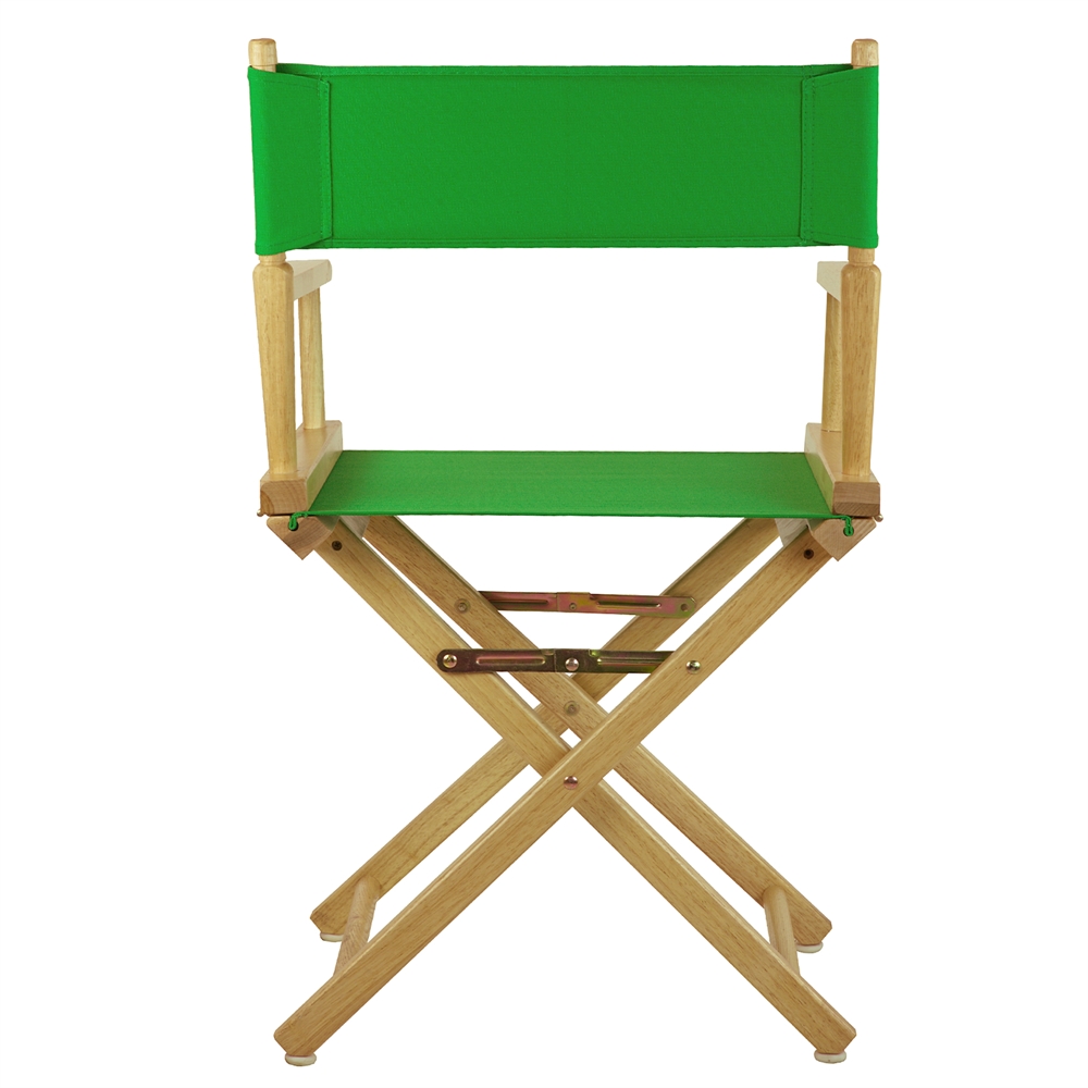 18" Director's Chair Natural Frame-Green Canvas. Picture 3