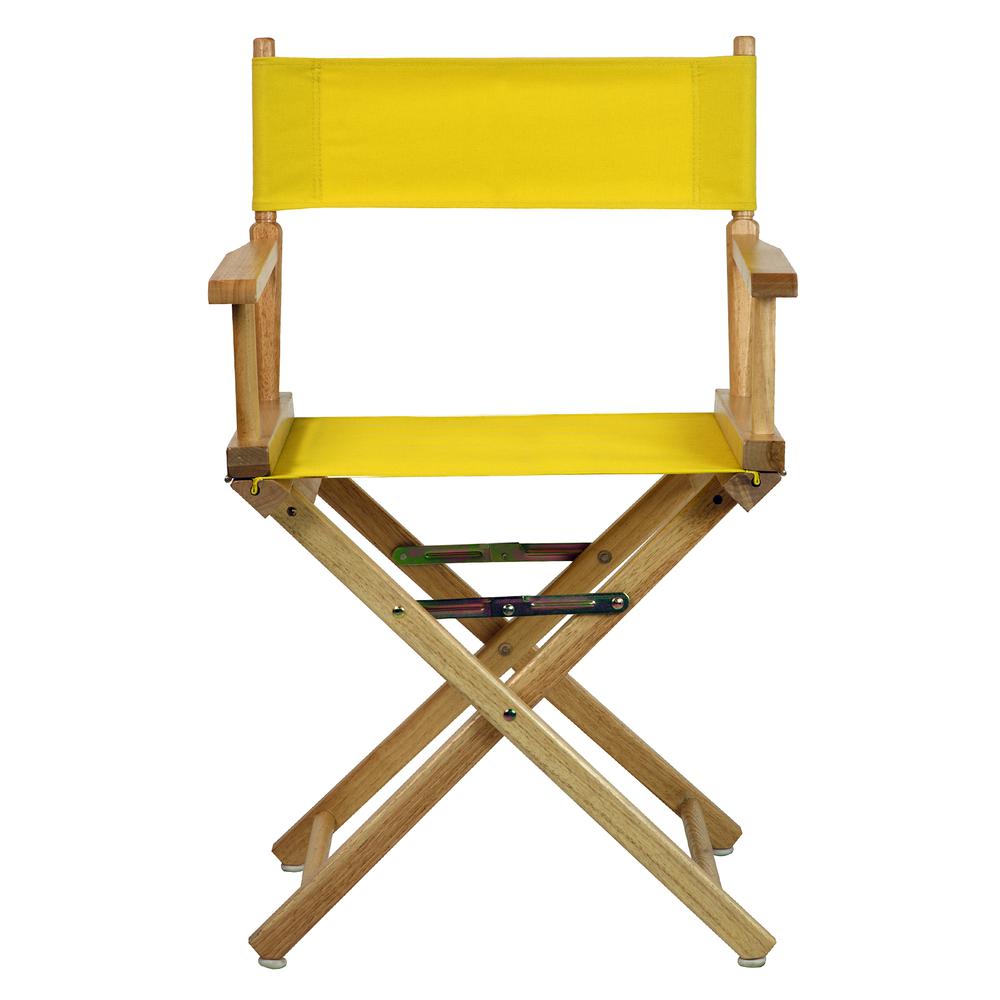 18" Director's Chair Natural Frame-Gold Canvas. Picture 1