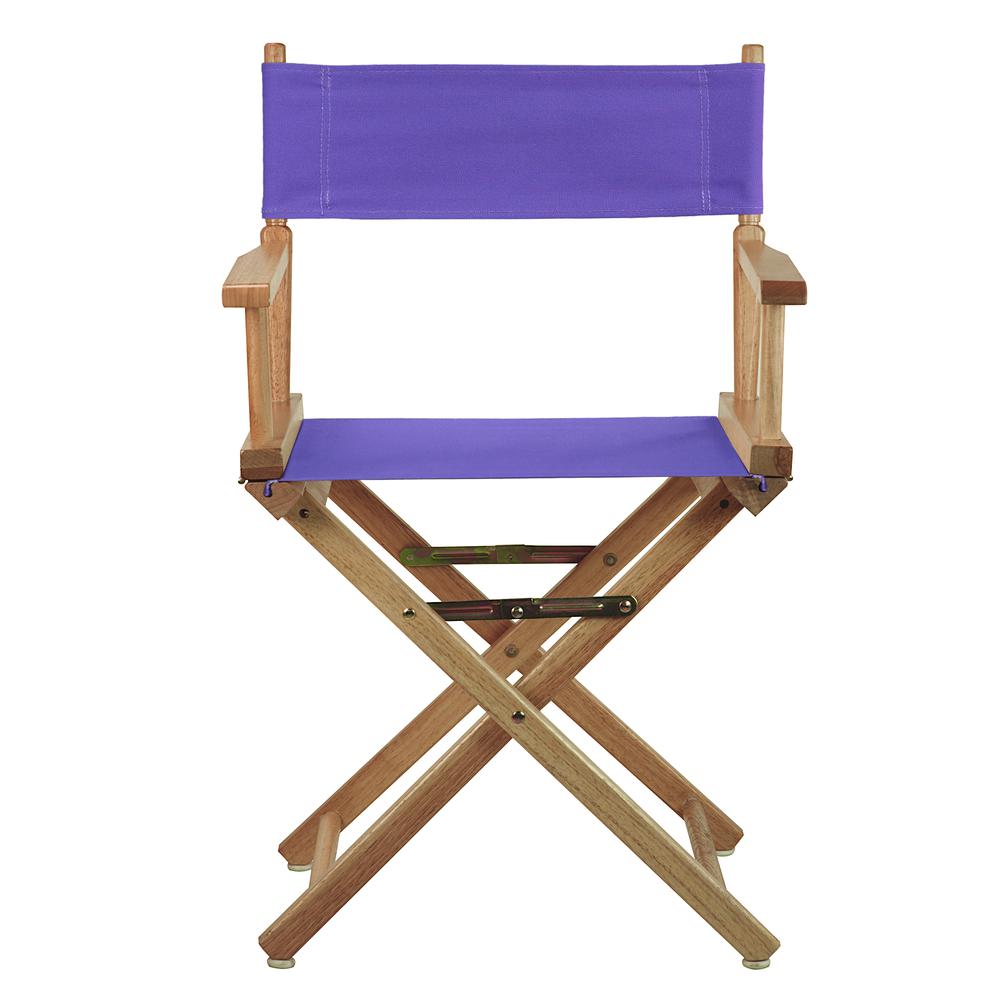 18" Director's Chair Natural Frame-Purple Canvas. Picture 1