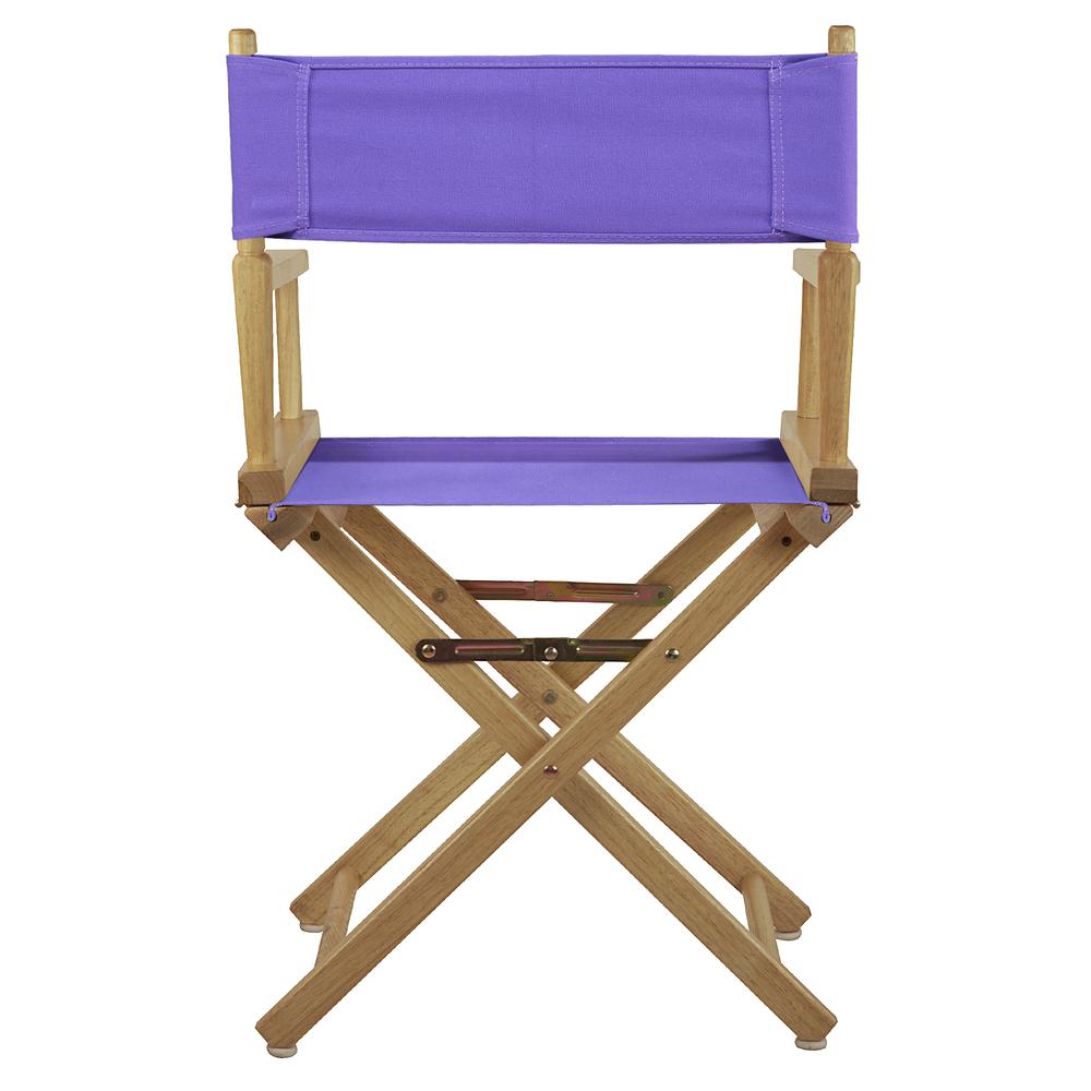 18" Director's Chair Natural Frame-Purple Canvas. Picture 4