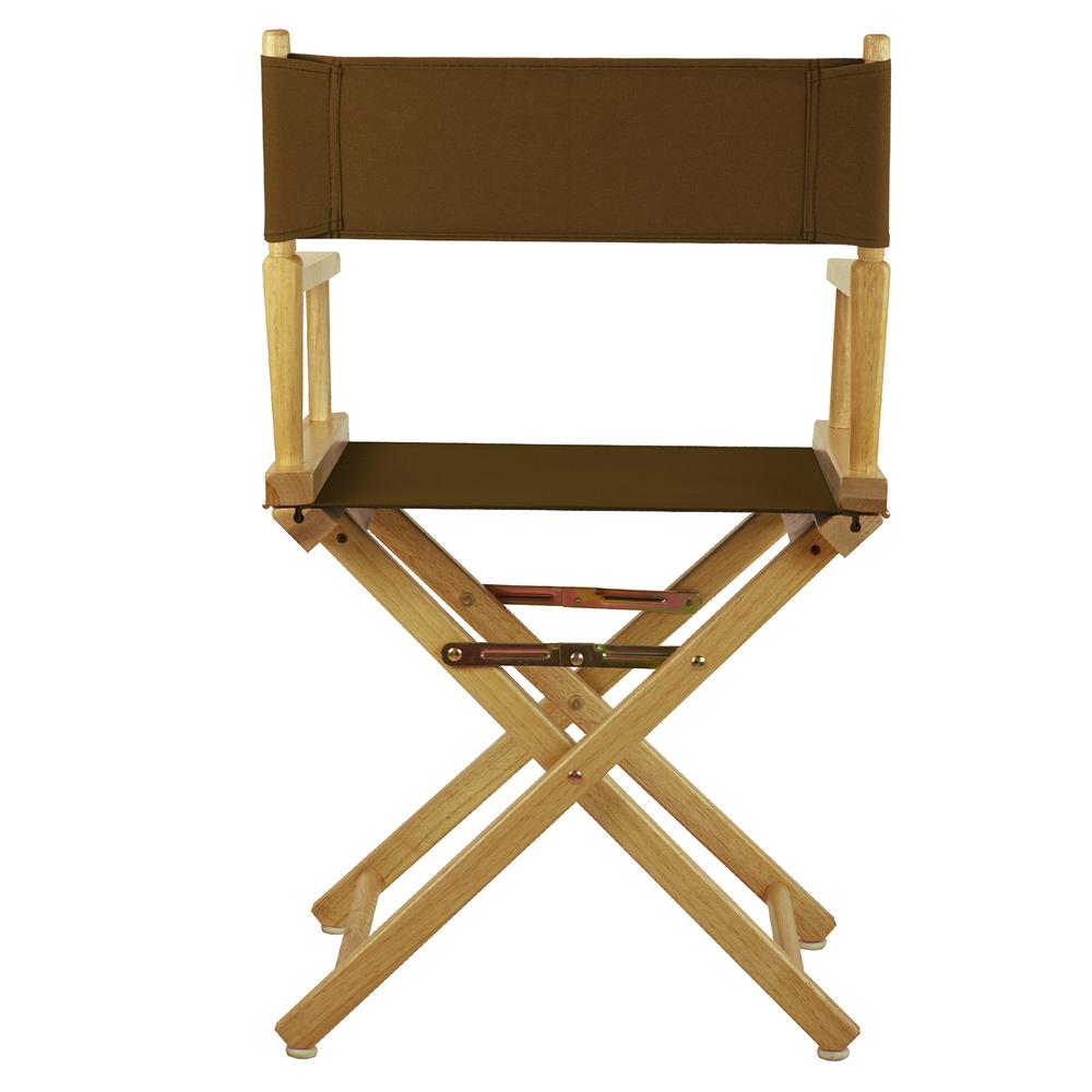 18" Director's Chair Natural Frame-Brown Canvas. Picture 4