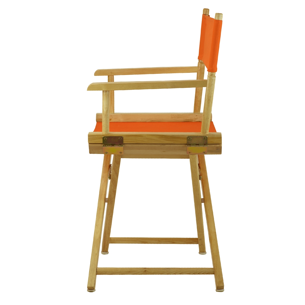 18" Director's Chair Natural Frame-Tangerine Canvas. Picture 2
