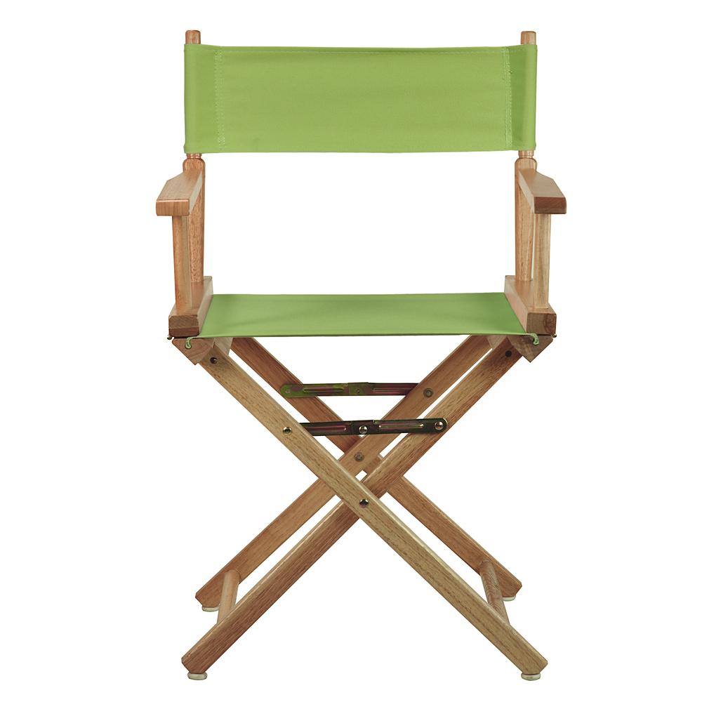 18" Director's Chair Natural Frame-Lime Green Canvas. Picture 1