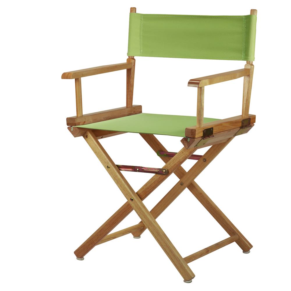 18" Director's Chair Natural Frame-Lime Green Canvas. Picture 5