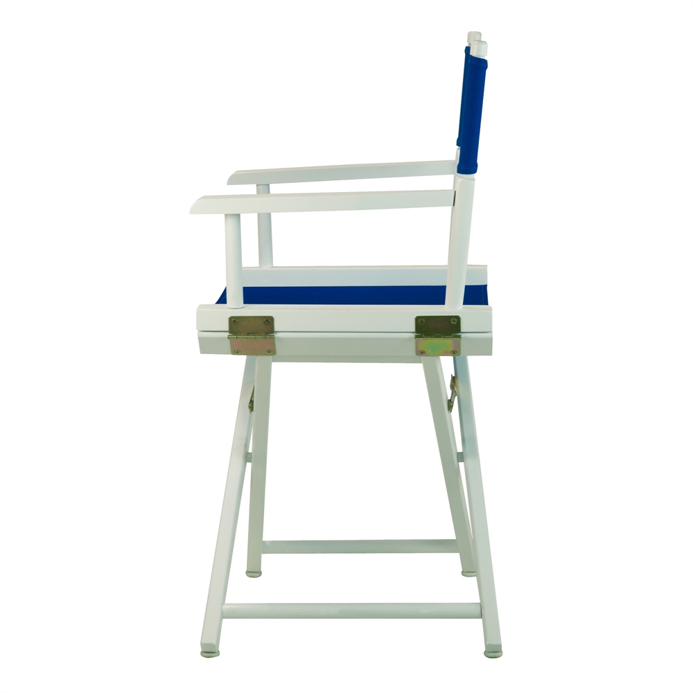 18" Director's Chair White Frame-Royal Blue Canvas. Picture 2