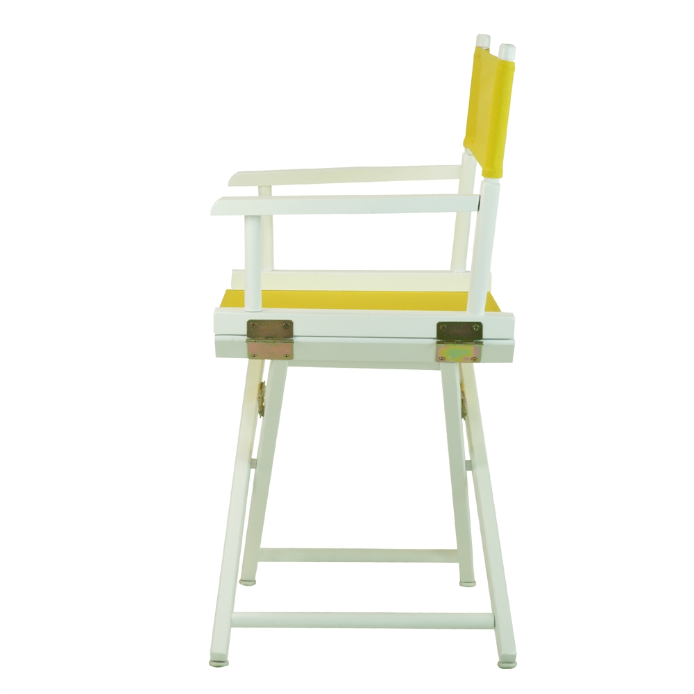 18" Director's Chair White Frame-Yellow Canvas. Picture 2