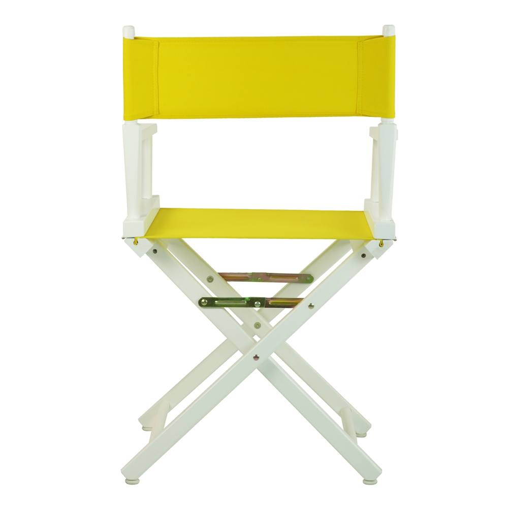 18" Director's Chair White Frame-Yellow Canvas. Picture 3