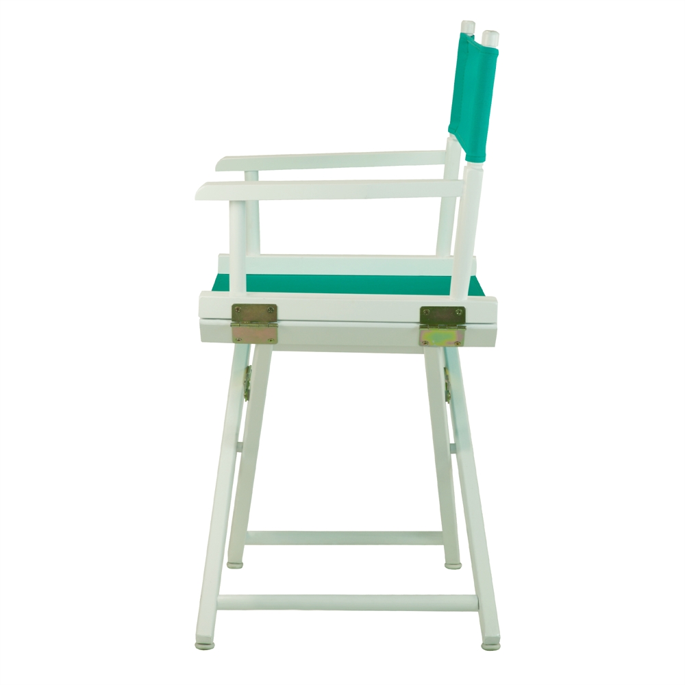 18" Director's Chair White Frame-Teal Canvas. Picture 2
