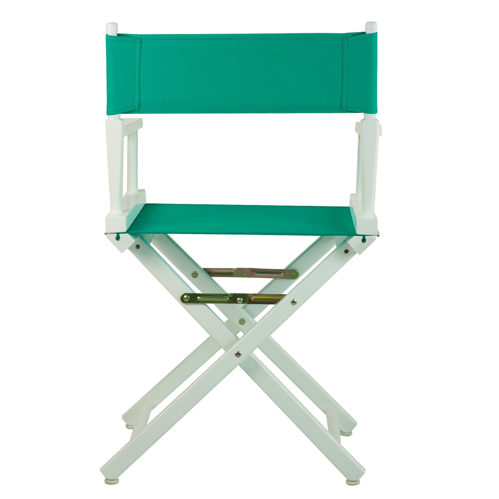 18" Director's Chair White Frame-Teal Canvas. Picture 3