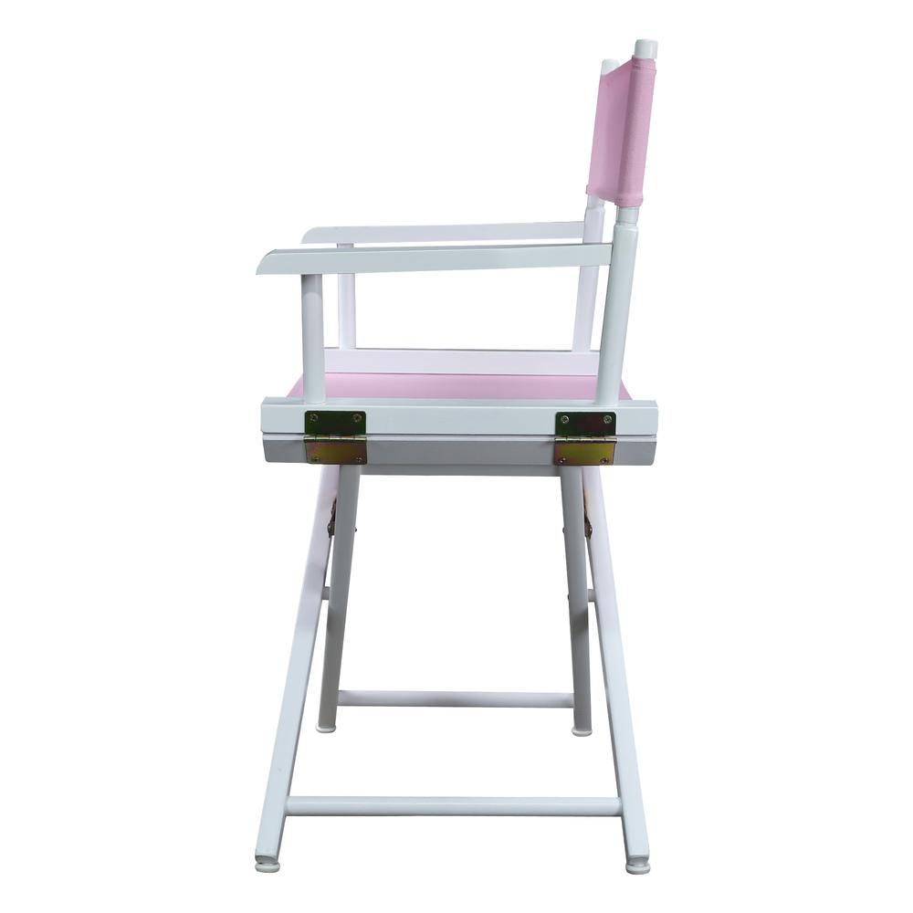 18" Director's Chair White Frame-Pink Canvas. Picture 2