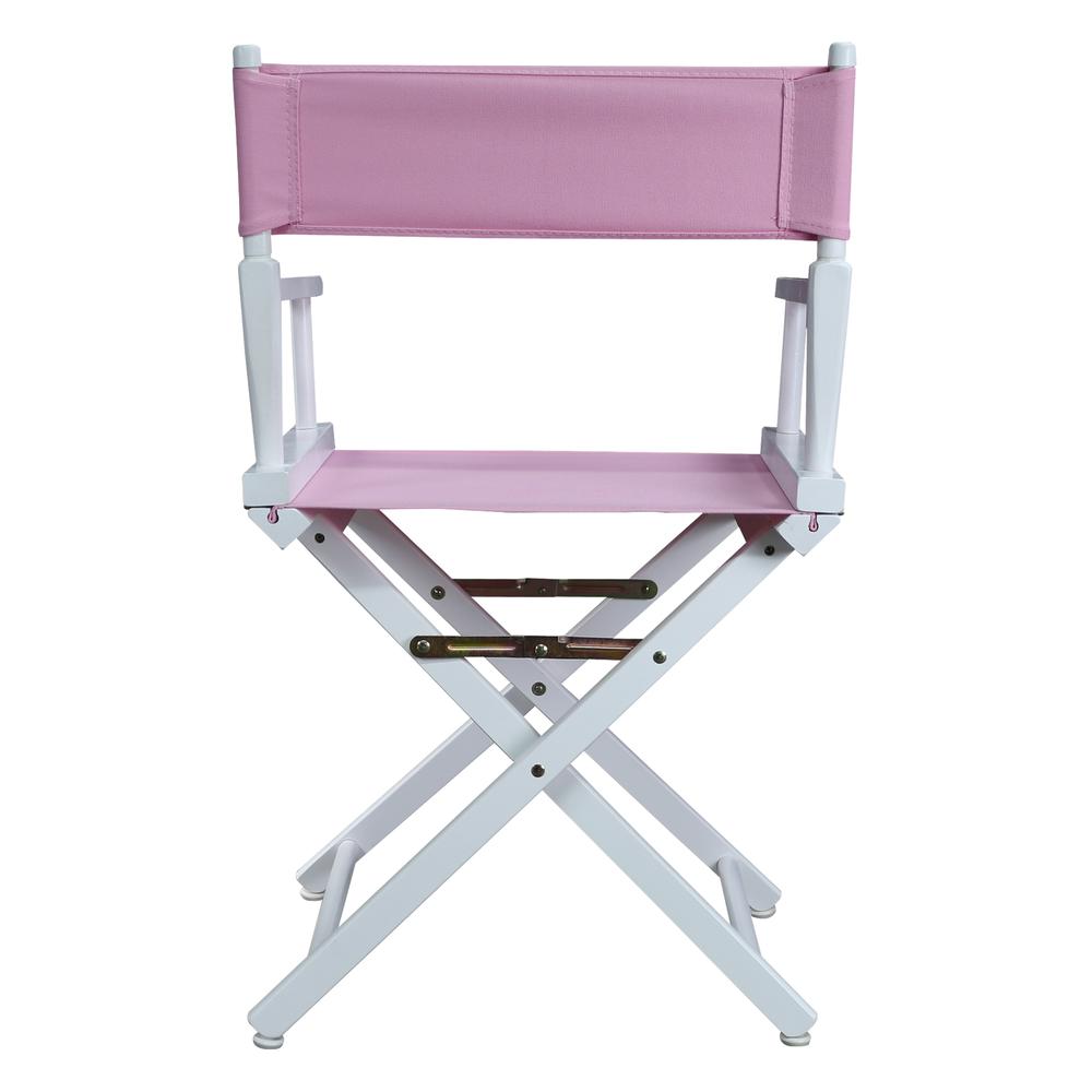 18" Director's Chair White Frame-Pink Canvas. Picture 4