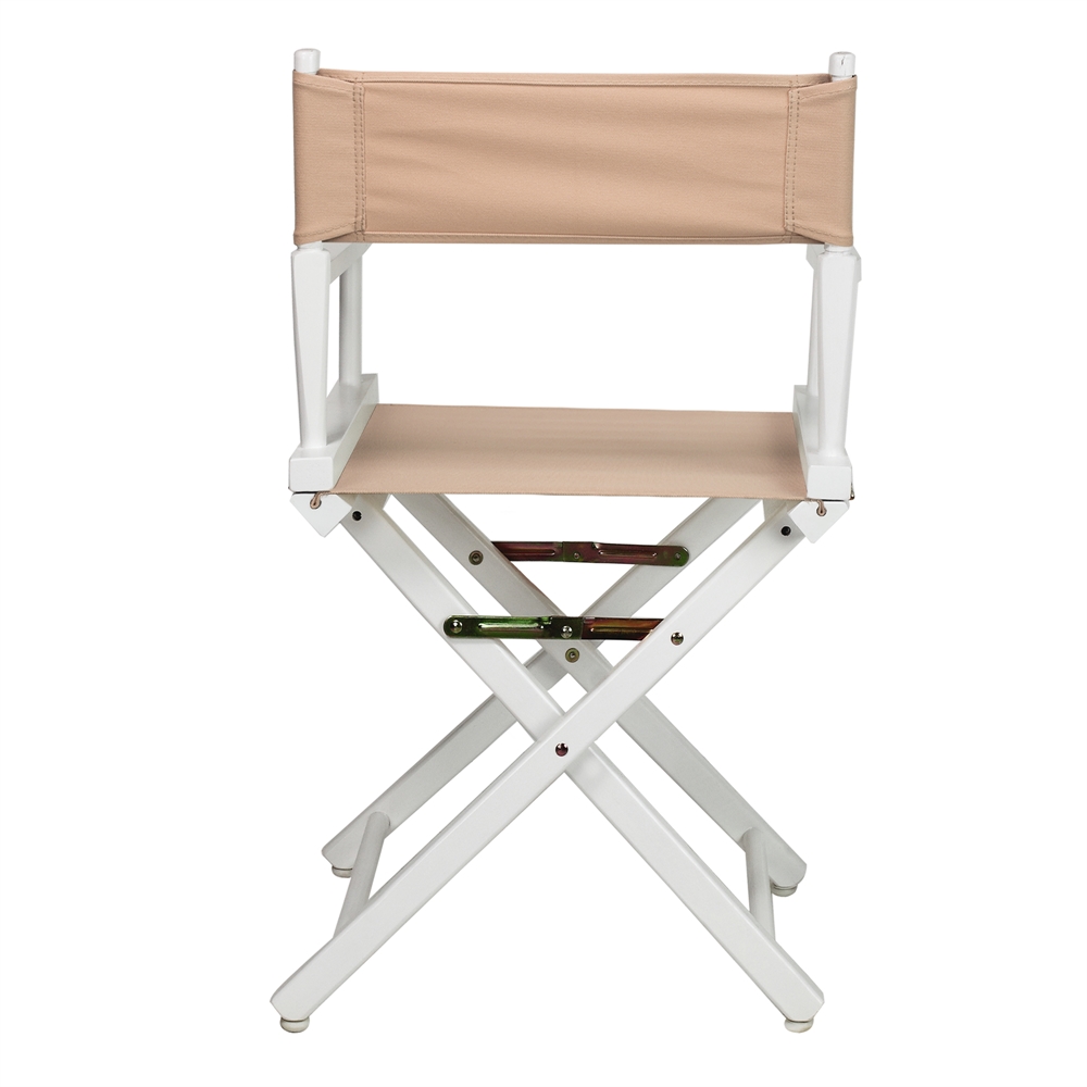 18" Director's Chair White Frame-Tan Canvas. Picture 4