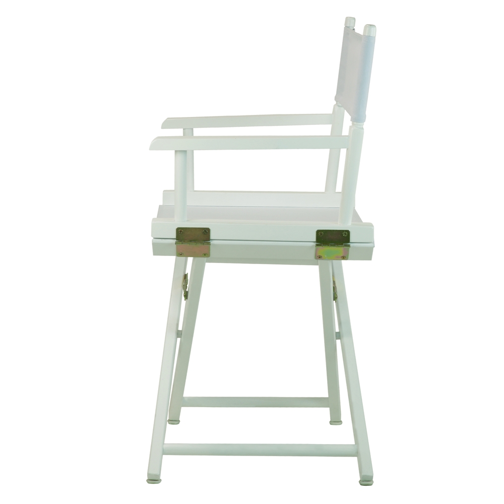 18" Director's Chair White Frame-White Canvas. Picture 2