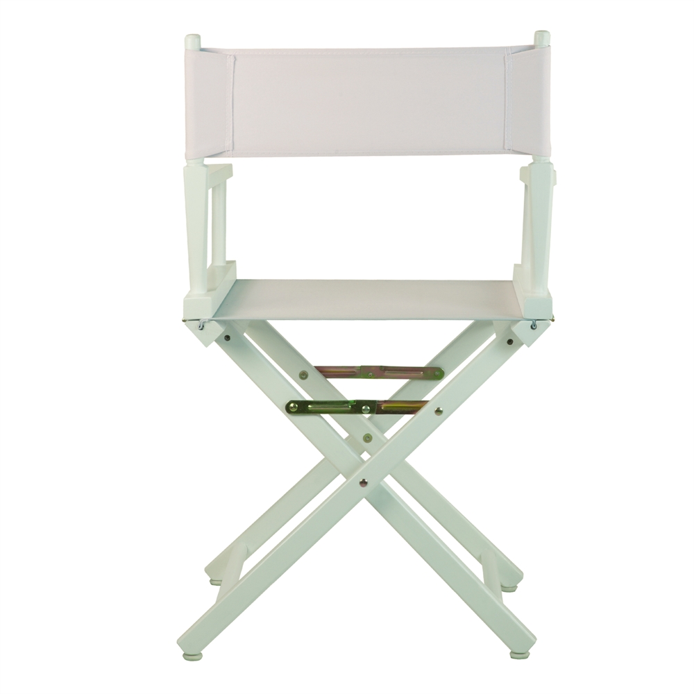 18" Director's Chair White Frame-White Canvas. Picture 3
