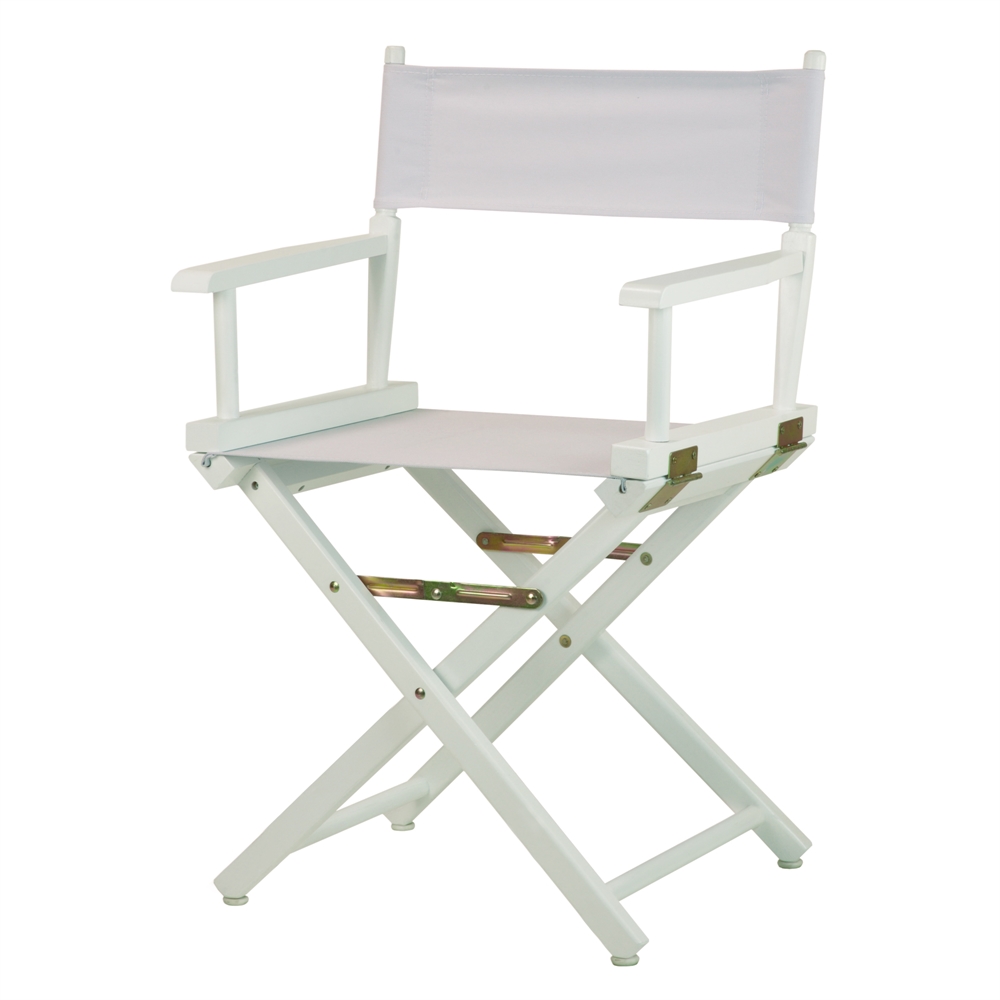 18" Director's Chair White Frame-White Canvas. Picture 4