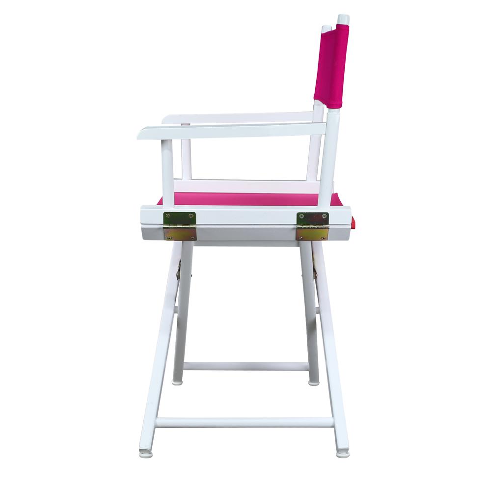 18" Director's Chair White Frame-Magenta Canvas. Picture 2