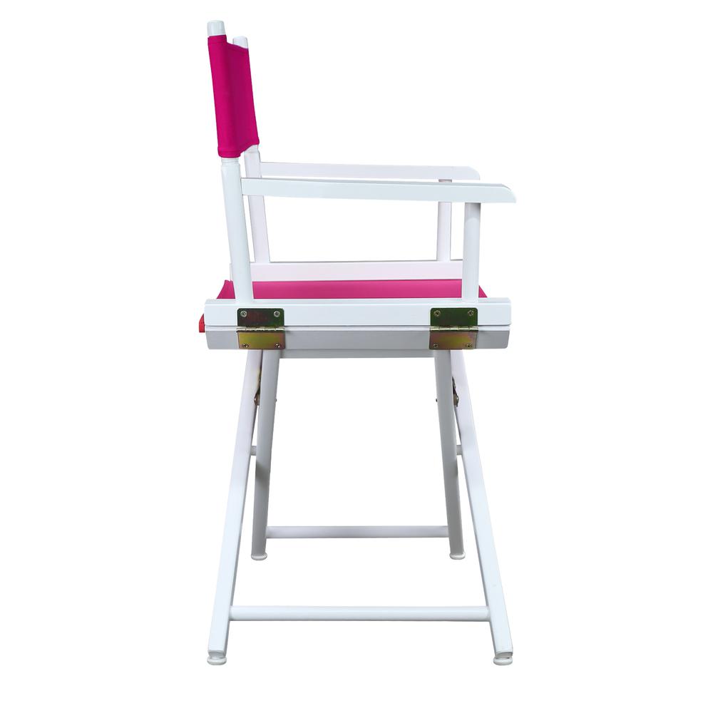 18" Director's Chair White Frame-Magenta Canvas. Picture 3