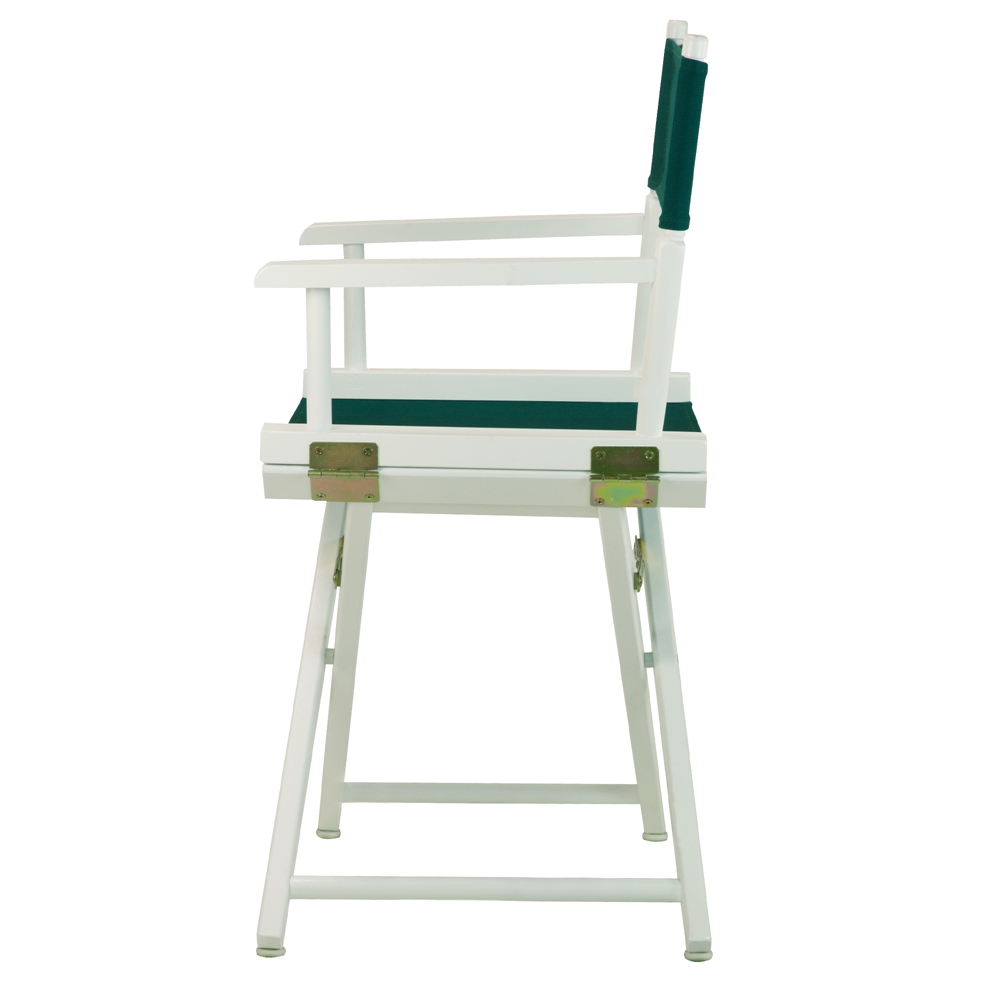 18" Director's Chair White Frame-Hunter Green Canvas. Picture 2