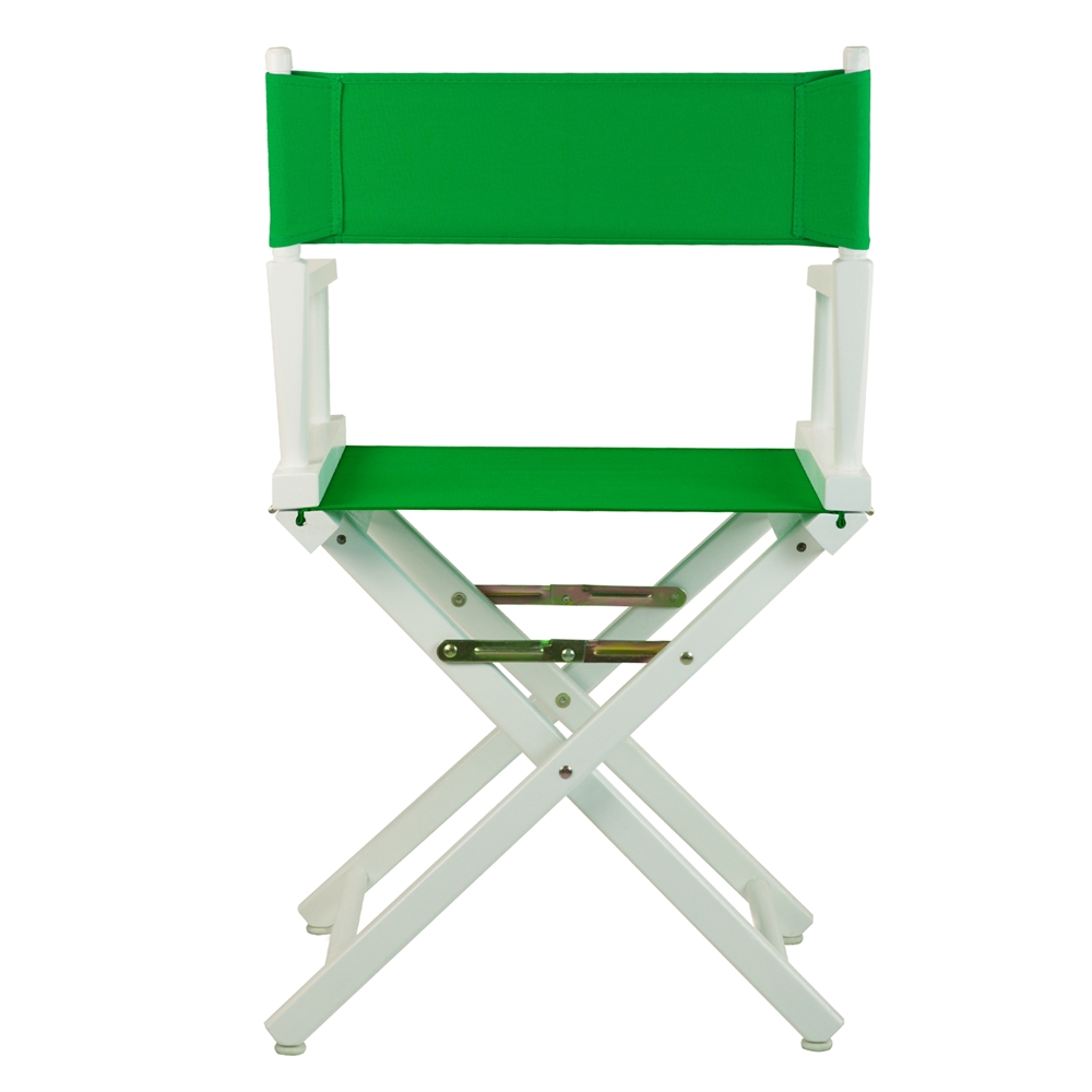 18" Director's Chair White Frame-Green Canvas. Picture 3