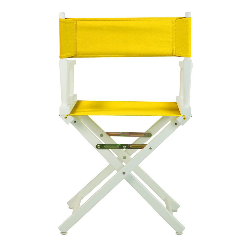 18" Director's Chair White Frame-Gold Canvas. Picture 4