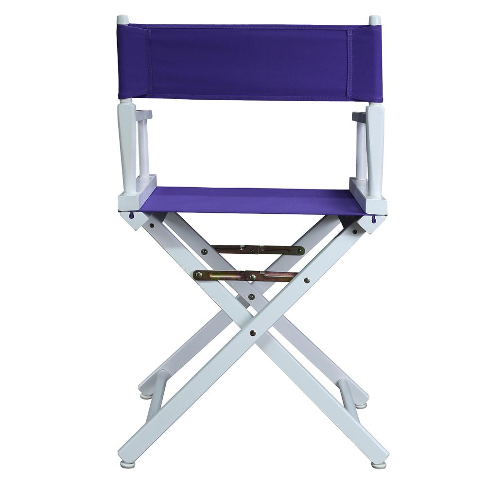 18" Director's Chair White Frame-Purple Canvas. Picture 4