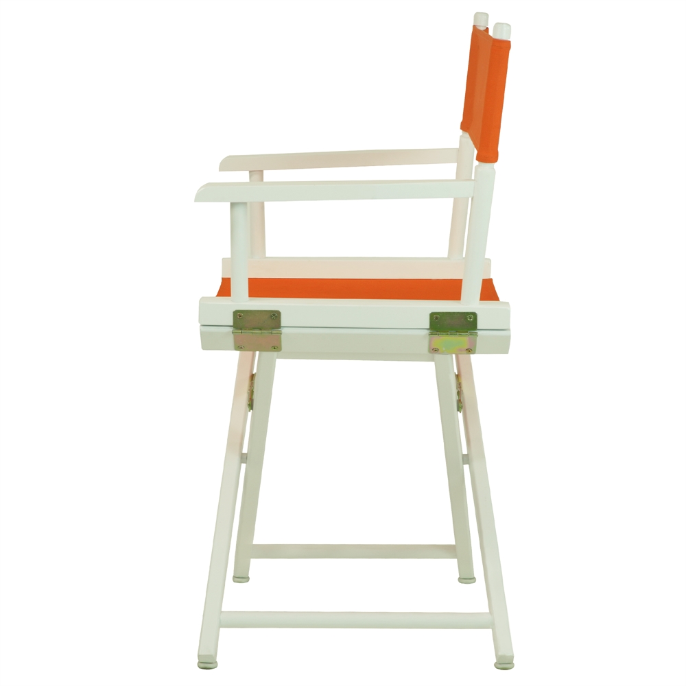 18" Director's Chair White Frame-Tangerine Canvas. Picture 2