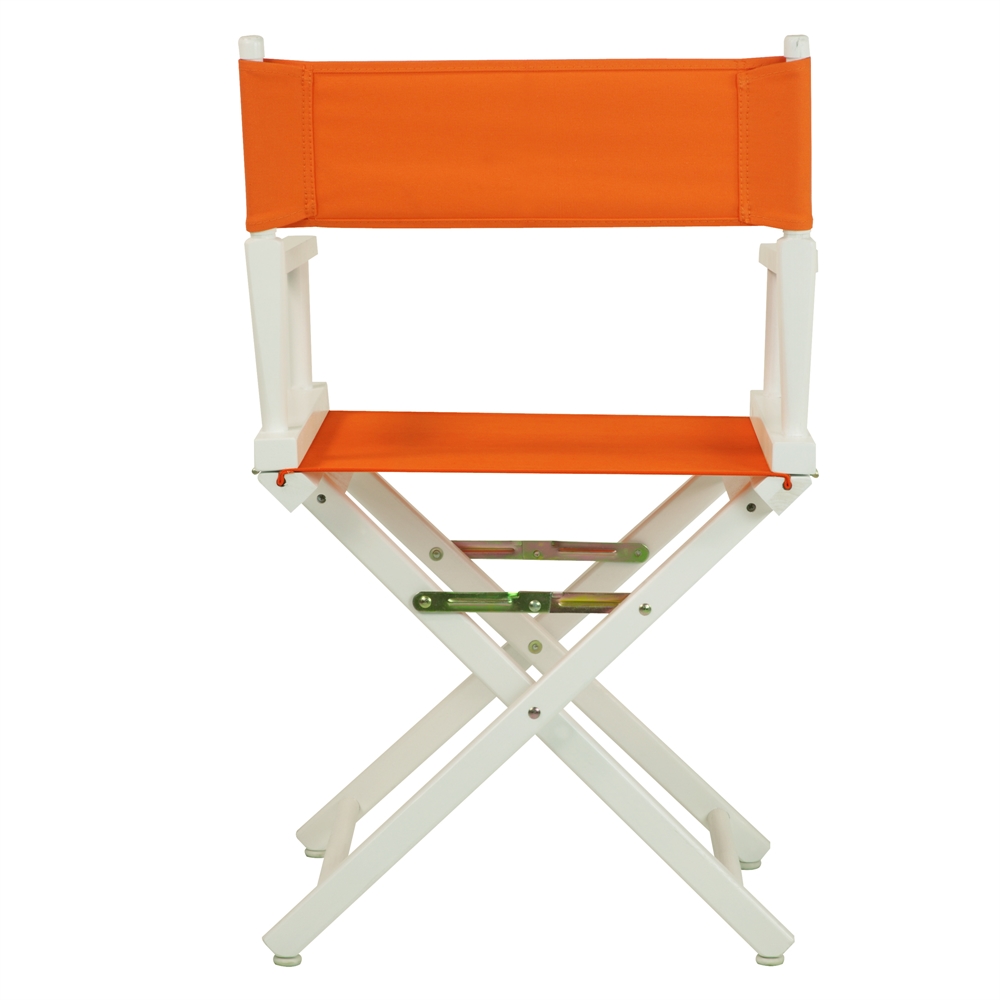 18" Director's Chair White Frame-Tangerine Canvas. Picture 3