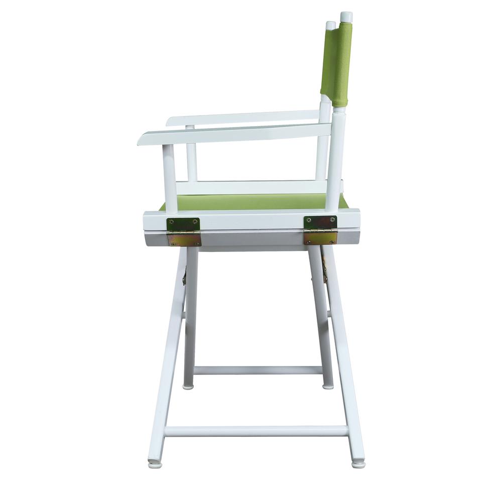 18" Director's Chair White Frame-Lime Green Canvas. Picture 2