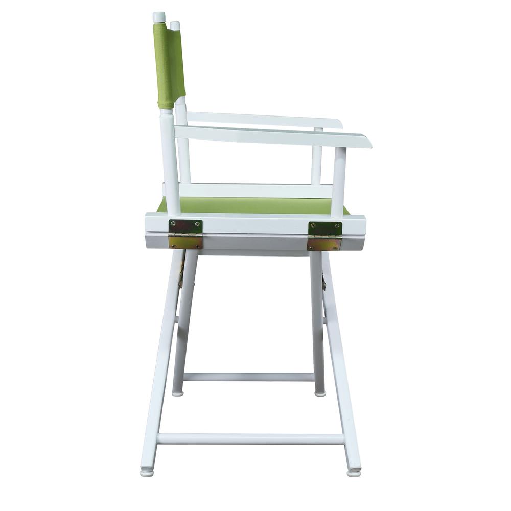 18" Director's Chair White Frame-Lime Green Canvas. Picture 3