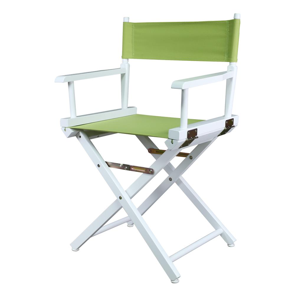 18" Director's Chair White Frame-Lime Green Canvas. Picture 5